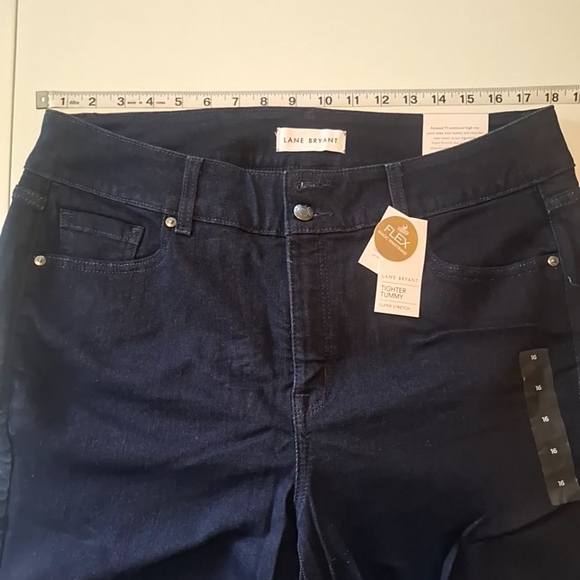 NWT Lane Bryant Size 16 Tighter Tummy High Rise Boot Jeans Blue/Black - Picture 2 of 7